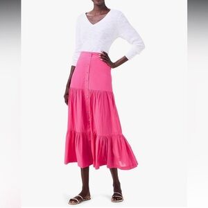 🩷 NWT NIC+ZOE Pink Midi-Maxi Skirt Size XS